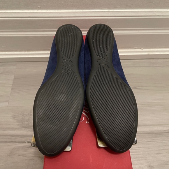Brand New*Roger Viver Gammette Suede Ballet Flats in navy - Picture 4 of 6